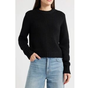 NWT Lauren Ralph Lauren Black Label wool blend black crewneck thick sweater